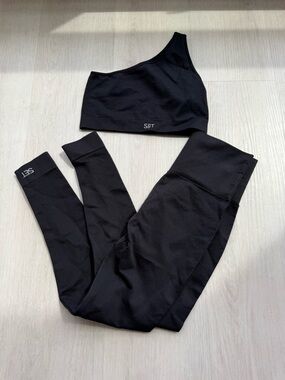 SET Active Black Seamless Leggings and Waistband